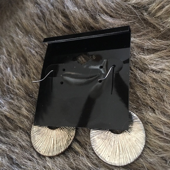 Vintage silver tone rhinestone dangle fish hooks - Picture 2 of 3